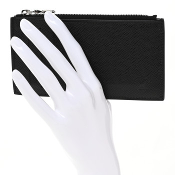 LOUIS VUITTON Taigarama Coin Card Holder Black