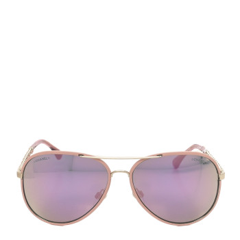 CHANEL Pilot Winter Sunglasses 4219-Q Light Pink