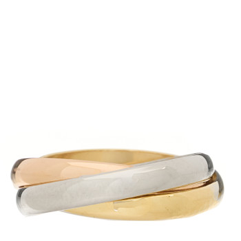 CARTIER 18K Pink Yellow White Gold Small Trinity Ring 47 4