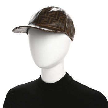 FENDI Glazed Fabric FF Baseball Hat Tobacco