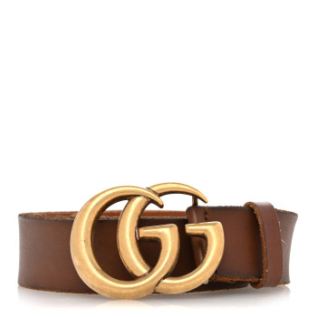 GUCCI Faded Calfskin Double G 40mm Belt 85 34 Cuir