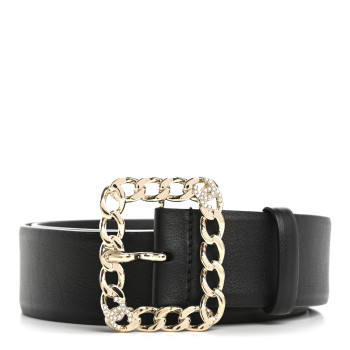 CHANEL Calfskin Crystal CC Chain Belt 85 34 Black CHANEL Calfskin Crystal CC Chain Belt 85 34 Black