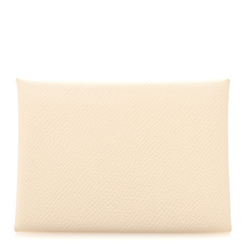 HERMES Epsom Verso Calvi Duo Card Case Craie Rouge Radieux