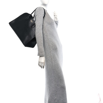PRADA Soft Grain Calfskin Large Tote Bag Black