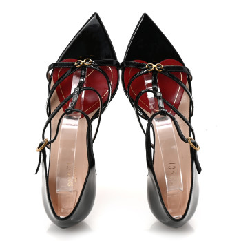 GUCCI Vernice Crystal Horsebit Sandals 39 Black