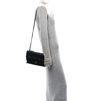 CHANEL Lambskin Quilted Mini Multi Flap Bag Black