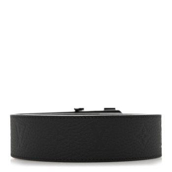 LOUIS VUITTON Taurillon Calfskin 40mm LV Initiales Reversible Belt 110 44 Black