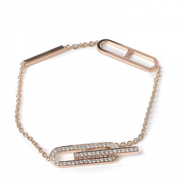 HERMES 18K Rose Gold Diamond PM Ever Chaine D'Ancre ...