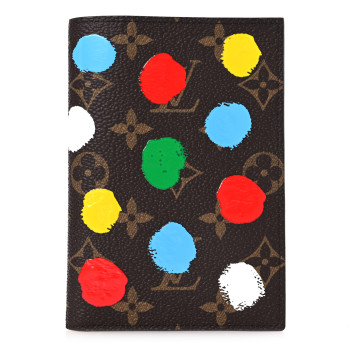 LOUIS VUITTON LV X YK Monogram Dots Passport Cover Multicolor