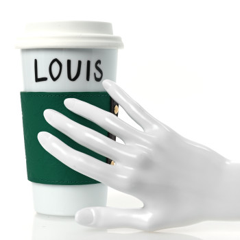 LOUIS VUITTON Porcelain Taurillon Louis Cup Green