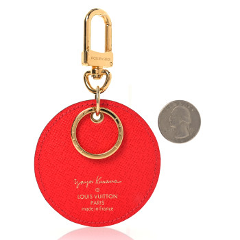 LOUIS VUITTON Monogram Kusama Pumpkin Dots Key Holder Red