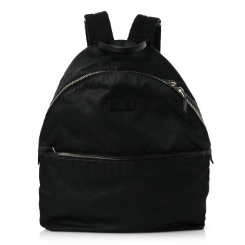 GUCCI Nylon Monogram Medium Classic Backpack Black