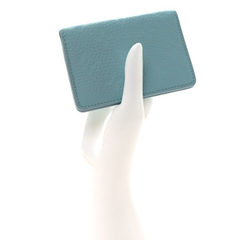 LOUIS VUITTON Taurillon Monogram Pocket Organizer Turquoise