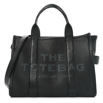 MARC JACOBS Grained Calfskin Medium The Tote Bag Black
