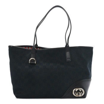 GUCCI Monogram Medium New Britt Tote Black