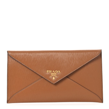 PRADA Vitello Move Envelope Wallet Caramel