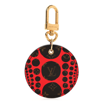 LOUIS VUITTON Monogram Kusama Pumpkin Dots Key Holder Red