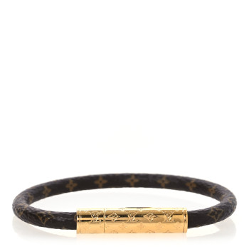 LOUIS VUITTON Monogram LV Confidential Bracelet 17