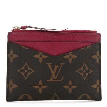 LOUIS VUITTON Monogram Zipped Card Holder Fuchsia