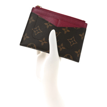 LOUIS VUITTON Monogram Zipped Card Holder Fuchsia