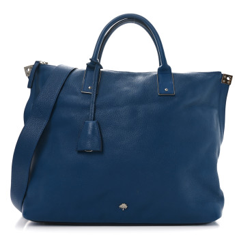 MULBERRY Classic Grained Calfskin Small Alice Satchel Blue