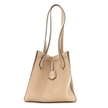 FENDI Vitello Cher Grace Bi-Color Medium Fendi Origami Beige Amido Sand