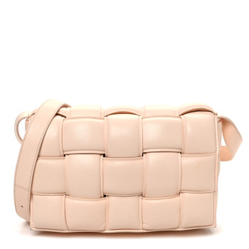 BOTTEGA VENETA Nappa Maxi Intrecciato Padded Cassette Crossbody Bag Melon Washed