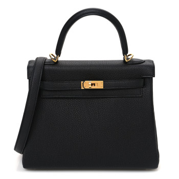 HERMES Togo Kelly Retourne 25 Black