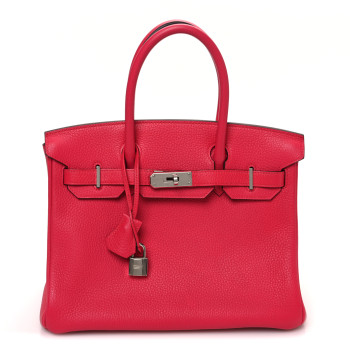 HERMES Togo Birkin 30 Rose Extreme