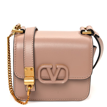 VALENTINO GARAVANI Smooth Calfskin Micro VSling Shoulder Bag Rose Cannelle