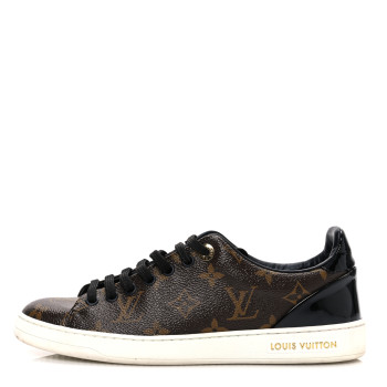 LOUIS VUITTON Patent Monogram Frontrow Sneakers 37