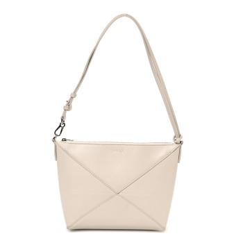 LOEWE Shiny Calfskin Puzzle Fold Pouch Sea Salt