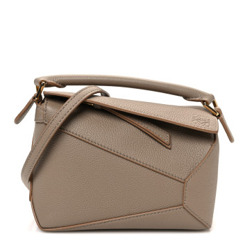 LOEWE Calfskin Mini Puzzle Edge Bag Sand