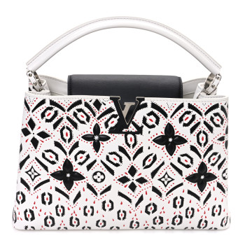 LOUIS VUITTON Calfskin Graphic Print Capucines MM