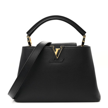 LOUIS VUITTON Taurillon Capucines BB Black