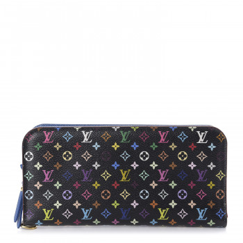 LOUIS VUITTON Monogram Multicolor Insolite Wallet Black Bleuet LOUIS VUITTON Monogram Multicolor Insolite Wallet Black Bleuet