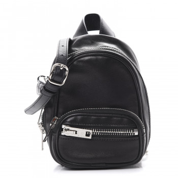 ALEXANDER WANG Lambskin Mini Attica Backpack Crossbody Black