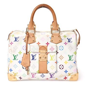 LOUIS VUITTON Monogram Multicolor Speedy 30 White