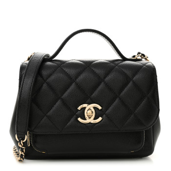 CHANEL Caviar Quilted Small Business Affinity Flap Black