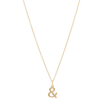 TIFFANY 18K Yellow Gold Ampersand Pendant Necklace