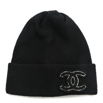 black chanel beanie