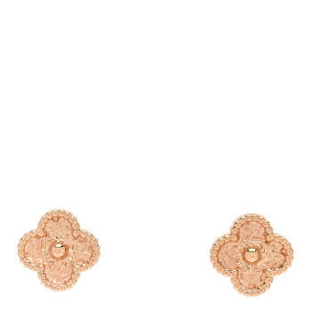 VAN CLEEF & ARPELS 18K Rose Gold Sweet Alhambra Earrings