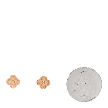 VAN CLEEF & ARPELS 18K Rose Gold Sweet Alhambra Earrings