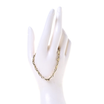 CHRISTIAN DIOR Metal CD Chain Bracelet Gold