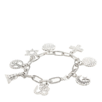 JOHN HARDY Sterling Silver 8 Charm Bracelet