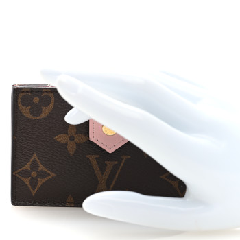 LOUIS VUITTON Monogram Gusset Card Holder Rose Ballerine