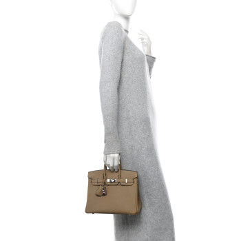 HERMES Togo Birkin 25 Beige Marfa