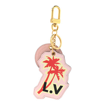 LOUIS VUITTON Calfskin Monogram World Tour Bag Charm Key Holder