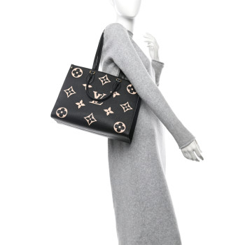 LOUIS VUITTON Empreinte Monogram Giant Onthego MM Black Beige