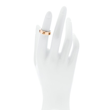 CARTIER 18K Pink Gold Sapphire Garnet Amethyst 5.5mm LOVE Ring 47 4.25